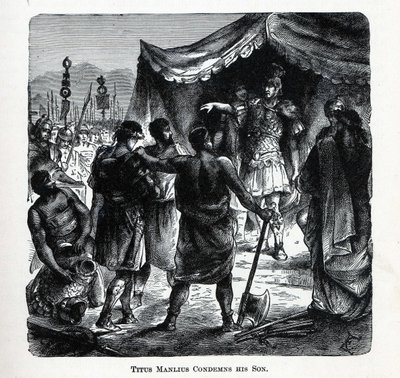 Titus Manlius elítéli fiát, 1882 alkotó: Unbekannt