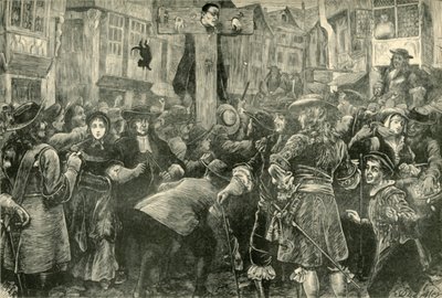 Titus Oates a pilótákban, 1685, 1890. alkotó: Unbekannt