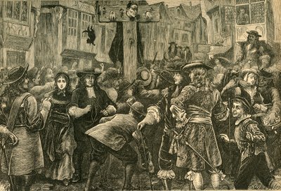 Titus Oates a pilótafülkében, 1685, 1897. alkotó: Unbekannt