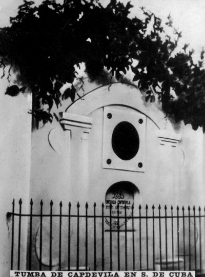 Capdevila sírja Santiago de Cubában, 1871, 1920-as évek alkotó: Unbekannt