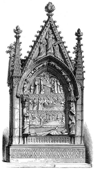 I. Dagobert 603-689 meroving király sírja, Saint-Denis bazilika, 1849 alkotó: Unbekannt