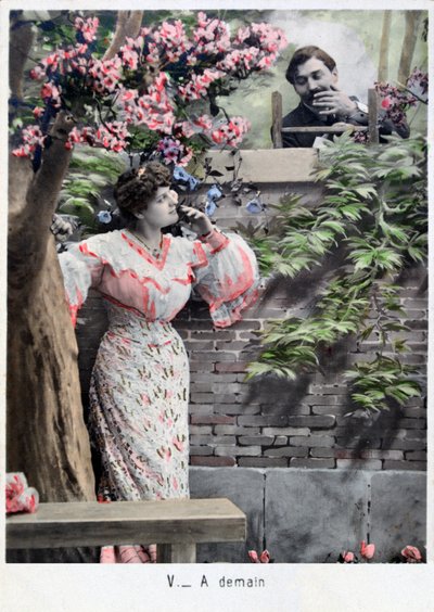 Holnap vintage francia képeslap, 1900 alkotó: Unbekannt