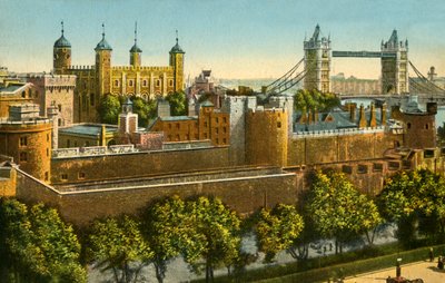 Tower Bridge és a londoni Tower, 1910. alkotó: Unbekannt