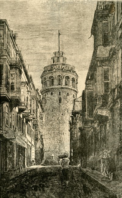 Galata tornya, Konstantinápoly, 1890. alkotó: Unbekannt