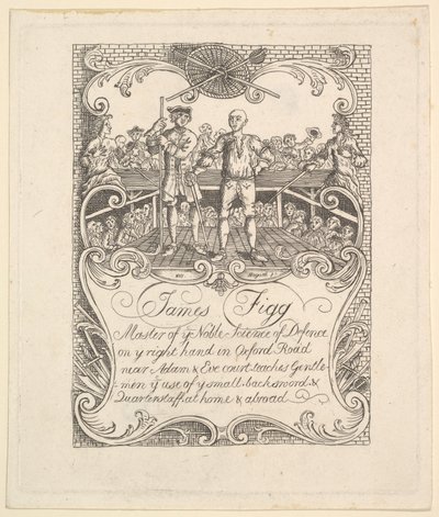 James Figg kereskedelmi kártyája, 1790-es évek. alkotó: Unbekannt