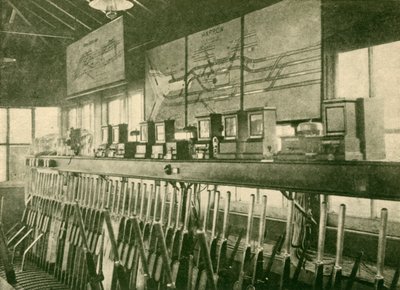 Vonat mozgási diagramja a Signal-Box-ban, Metropolitan Railway, 1930. alkotó: Unbekannt