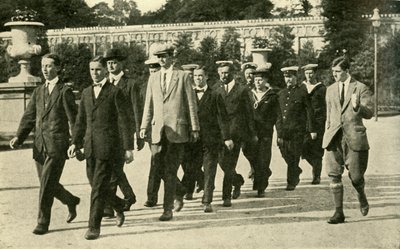 Újoncok kiképzése a Királyi Tengerészeti Önkéntes Tartalékban, Első világháború, 1914, 1920 körül. alkotó: Unbekannt