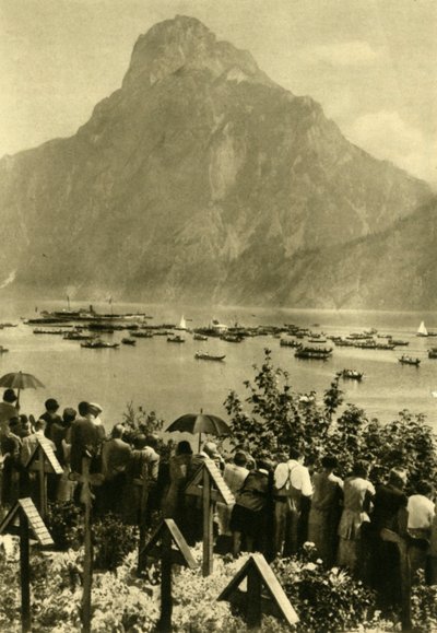 Traunstein és Traunsee, Felső-Ausztria, 1935. alkotó: Unbekannt