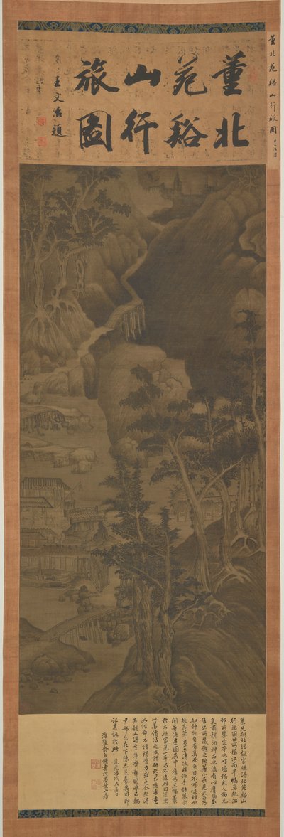 Utazók hegyek és patakok között, Ming-dinasztia, 1368-1644. alkotó: Unbekannt