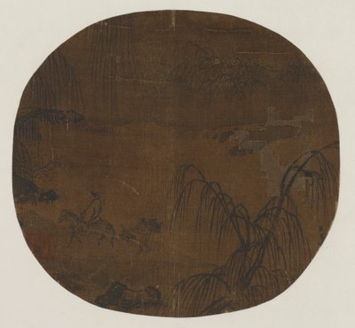 Utazók fűzfák alatt, Yuan vagy Ming-dinasztia, 1279-1644. alkotó: Unbekannt