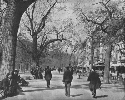 Tremont Street and The Common, Boston, USA, 1900. alkotó: Unbekannt