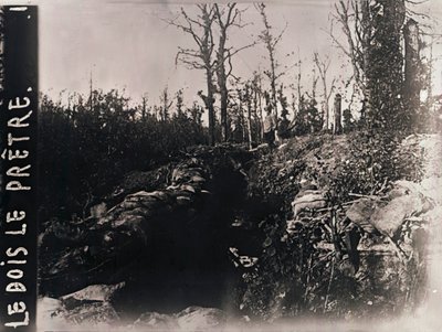 Árkok, Bois-le-Prêtre, Lotaringia, Észak-Franciaország, 1914-c1918 alkotó: Unbekannt