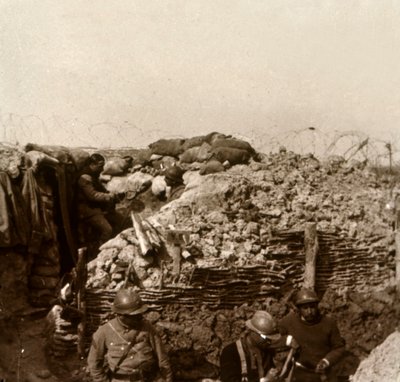 Trenches, Champagne, Észak-Franciaország, 1914-c1918 alkotó: Unbekannt