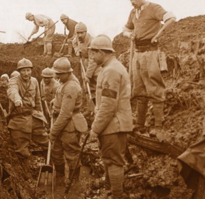Árkok, Quennevières, Észak-Franciaország, 1914-c1918 alkotó: Unbekannt