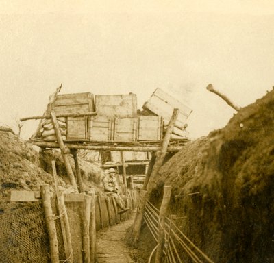 Árkok Les Éparges közelében, Észak-Franciaországban, c1914-c1918. alkotó: Unbekannt
