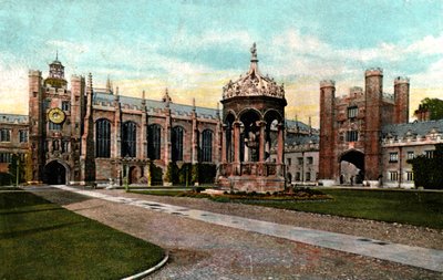 Trinity College szökőkút, Cambridge, Cambridgeshire, 19. század vége alkotó: Unbekannt