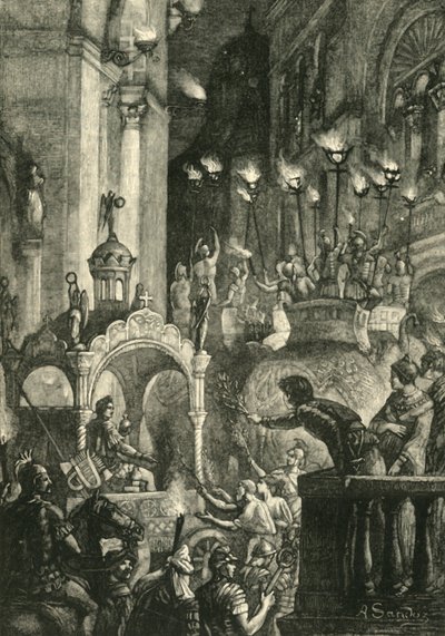 Hérakleiosz diadala Konstantinápolyban, i.sz. 629, 1890. alkotó: Unbekannt