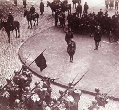 Csapatok felvonulása, Aachen, Németország, 1914-c1918 alkotó: Unbekannt