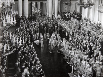 Miklós cár az első Duma megnyitó ünnepségén, Szentpétervár, Oroszország, 1906 alkotó: Unbekannt