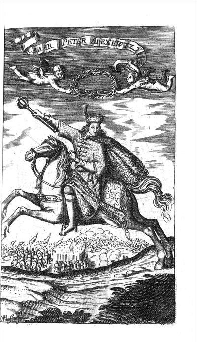 I. Alekszejevics Péter cár a Georg Adam Schleissing Derer beiyden Czaarentől a Reusslandban, Ivan és Peter Aleksewiz, 1693 alkotó: Unbekannt