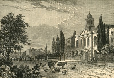 Turnpike a Hampstead Roadon és a St. James Church, 1820-ban, 1876 körül. alkotó: Unbekannt