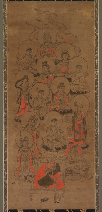 Tizenkét Buddha és Kobo Daishi Jusanbutsu, 17. század vége. alkotó: Unbekannt