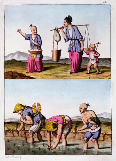 Két kínai jelenet, c1830 alkotó: Unbekannt