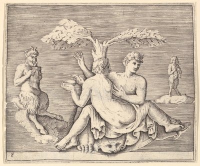 Két szerelmes Pánnal, megjelent kb. 1599-1622. alkotó: Unbekannt