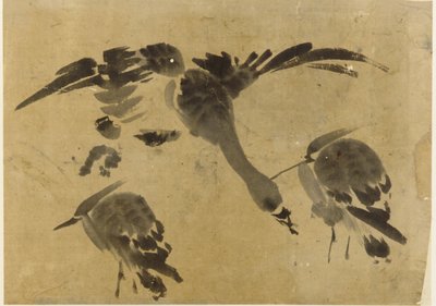 Két gém és egy liba, Edo-korszak, 1573-1615. alkotó: Unbekannt