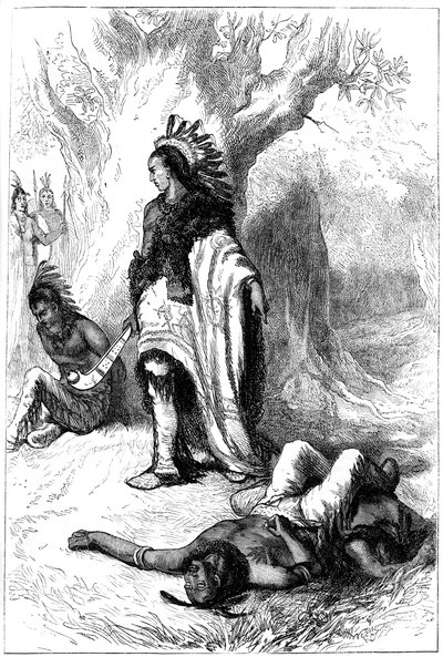 Uncas és Miantonomoh, 1643 c1880 alkotó: Unbekannt