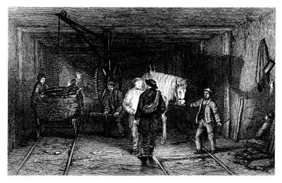 Földalatti jelenet egy szénbányában, 1860 alkotó: Unbekannt