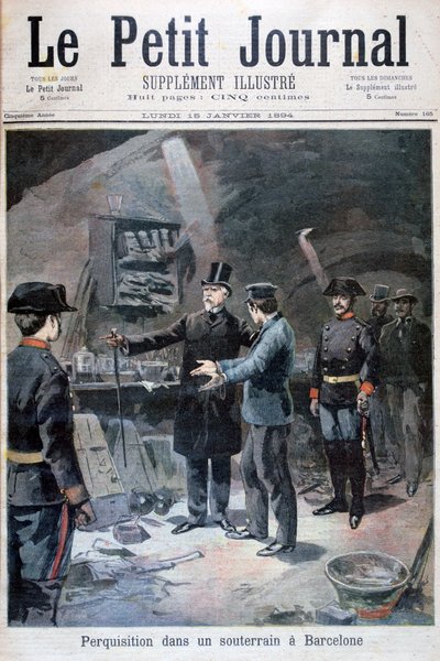 Anarchisták földalatti keresése, Barcelona, 1894 alkotó: Unbekannt