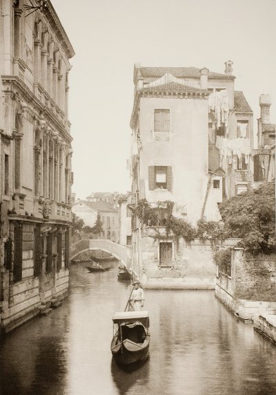Cím nélkül II 8, c. 1890. [Gondola a csatornán, Velence]. alkotó: Unbekannt