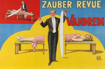 Pénteki varázslatos revü plakát, 1923 alkotó: Unbekannt