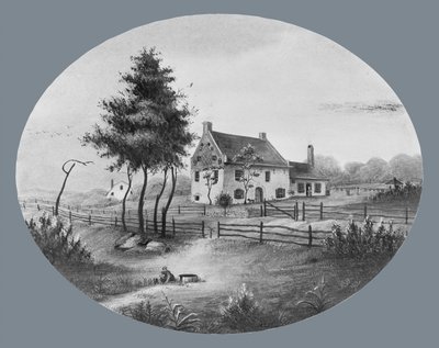 Vechte ház Gowannusban, Brooklynban, New York államban, 1865. alkotó: Unbekannt