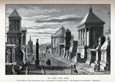 Via Appia Róma közelében, újjáépítés, 1882 alkotó: Unbekannt