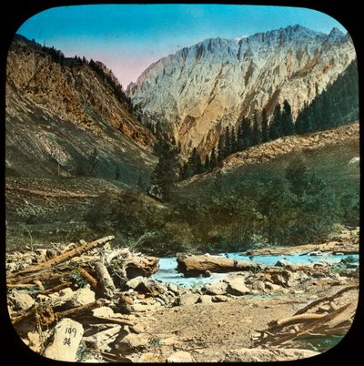Kilátás Sonamarg és Baltal között, Kasmír, India, 19. század vége vagy 20. század eleje alkotó: Unbekannt
