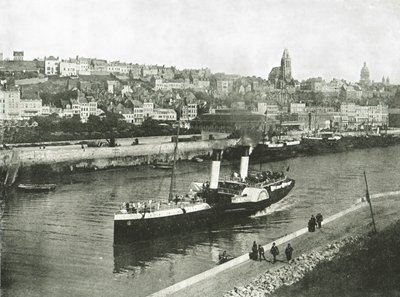 Kilátás a West Pierről, Boulogne, Franciaország, 1895. alkotó: Unbekannt