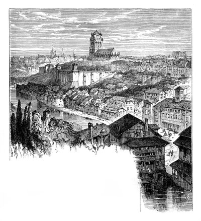 Megtekintés Bernben, Svájcban, 1888 alkotó: Unbekannt