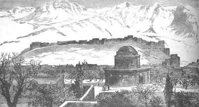 Nézet Cabulban: A Bala Hissar és a város egy része Deh Afghanból, 1880 alkotó: Unbekannt