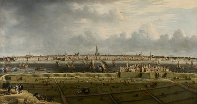 Antwerpen kilátása a Flamand-fej felől, 1658. alkotó: Unbekannt