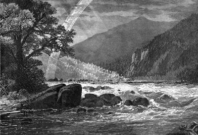 Kilátás a Balcony Fallsra, James River, Virginia, USA, 1877 alkotó: Unbekannt