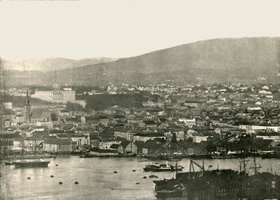 Christiania kilátása, Oslo, Norvégia, 1895. alkotó: Unbekannt