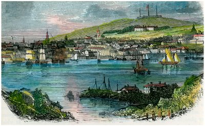 Kilátás Halifaxra, Nova Scotia, 1870 alkotó: Unbekannt