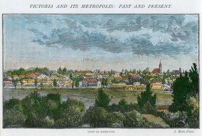 Kilátás Hamiltonra, Victoria, Ausztrália, 1885 alkotó: Unbekannt