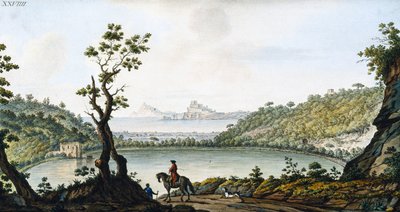 Kilátás az Avernus-tóra alkotó: Unbekannt