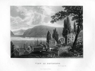 Newburgh kilátása, New York állam, 1855 alkotó: Unbekannt