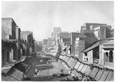 Kilátás a Principal Streetre, Agra, c1860 alkotó: Unbekannt