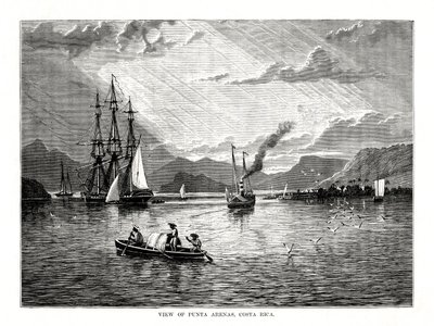 Kilátás a Punta Arenasra, Costa Rica, 1877 alkotó: Unbekannt