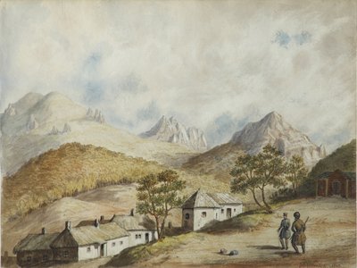 Zheleznovodsk látképe, 1842 alkotó: Unbekannt